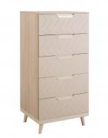 Комод с 5 ящиками Сканди Жемчужно-белый фото Комод с 5 ящиками Сканди Жемчужно-белый. Фото №1