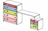 Стол с комодом и опорной тумбой Силуэт. Фото №1