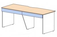 Стол на два рабочих места с ящиками Силуэт. Фото №1