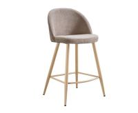 Стул полубарный 373B-2 бежевый/дерево фото Стул полубарный 373B-2 бежевый/дерево. Фото №1