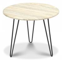 Стол журнальный HURON МДФ/металл, 55*55*45 см, Скания натуральная (ножки черные)