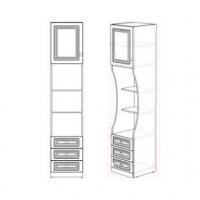 Стеллаж с 3-мя выдвижными ящикамии дверкой АЙС