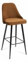 Стул барный KISH (mod. 714) ткань/металл, 50х57х110 см, высота до сиденья 78 см, коричневый barkhat 11/черный (поставляется по 2 шт) фото Стул барный KISH (mod. 714) ткань/металл, 50х57х110 см, высота до сиденья 78 см, коричневый barkhat 11/черный (поставляется по 2 шт). Фото №1