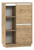 Virginia НМ 011.85 Шкаф комбинированный Правый, Белый Скандинавский/Дуб Бунратти. Фото №1