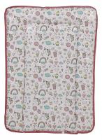 Матрас пеленальный Polini kids Единорог Сладости, розовый. Фото №1