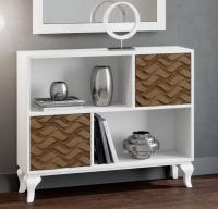 Узкая тумба NORA 3009.4 Blanco/Cedro