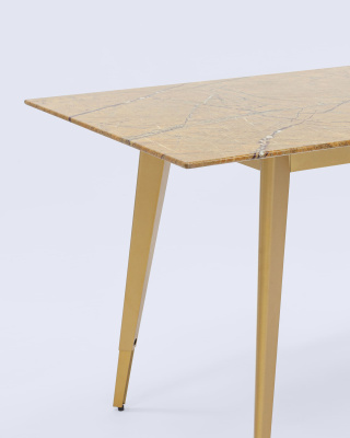 Стол обеденный Ричмонд 120*80 охра стеклянный. Фото