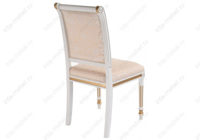 Стул деревянный Рембрандт молочный с золотой патиной фото Стул деревянный Рембрандт молочный с золотой патиной. Фото №4