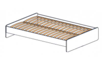 Кровать на каркасе Силуэт (1200 х 2000) белый. Фото №2
