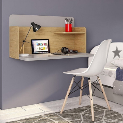 Стол навесной Polini kids Mirum, серый. Фото