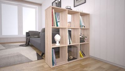 Стеллаж Polini Home Smart, древесина коричневая светлая дуб. Фото №5