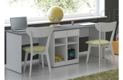 Стол на два рабочих места с тумбами Силуэт. Фото