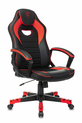 Кресло игровое Zombie GAME 16 черный/красный текстиль/эко.кожа крестовина пластик. Фото