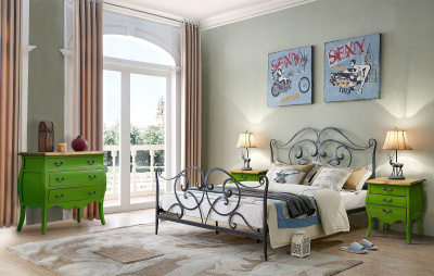 Тумбочка прикроватная FL 4015 зеленая. Фото №4