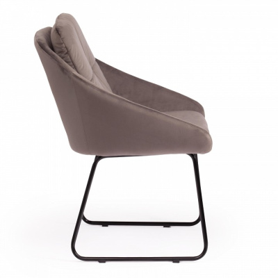 Кресло STAR (mod. CY-1919) вельвет/металл, 68 х 60 х 88 см , серый (HLR 24)/черный (поставляется по 4 шт). Фото №2