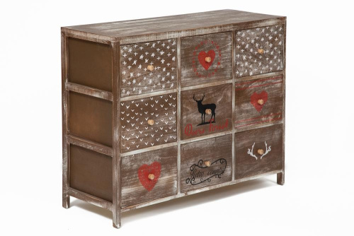 Комод с 9 ящиками Secret De Maison Maritime 9 (HX16-007NS) (Brown antique). Фото №1