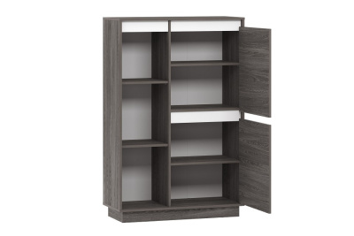 Virginia НМ 011.85 Шкаф комбинированный Правый, Белый Скандинавский/Ясень Анкор темный (KR. Фото №2