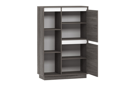 Virginia НМ 011.85 Шкаф комбинированный Правый, Белый Скандинавский/Ясень Анкор темный (KR. Фото №2