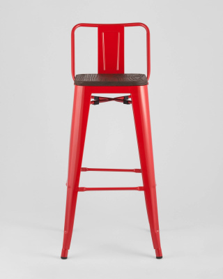 Стул барный TOLIX WOOD со спинкой красный глянцевый фото Стул барный TOLIX WOOD со спинкой красный глянцевый. Фото №4