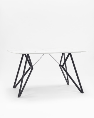 Стол обеденный Денвер 140*90 белый стеклянный. Фото