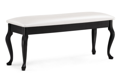 Банкетка Хиль черная / кожзам белый пунто. Фото №2