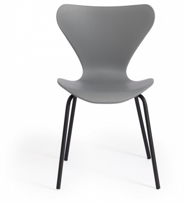 Стул Jacobsen  (mod DC 102)  пластик/металл, 50 х 46 х 82 см , серый 024/черный  (поставляется по 4 шт). Фото