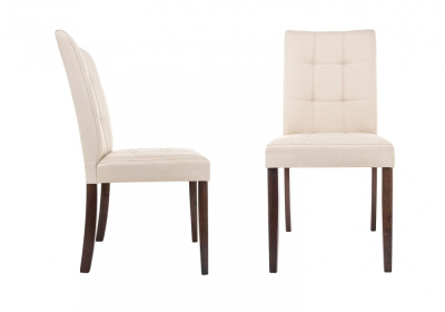 Стул деревянный Madina dark walnut / fabric cream. Фото