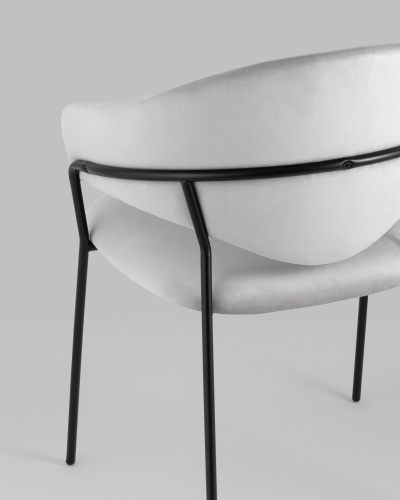 Стул Алексис велюр серый. Фото №8