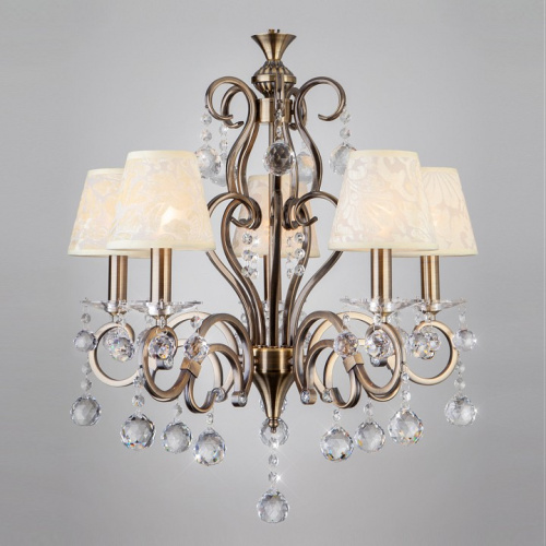 Подвесная люстра Eurosvet Eileen 1448/5 античная бронза Strotskis фото Подвесная люстра Eurosvet Eileen 1448/5 античная бронза Strotskis. Фото №1