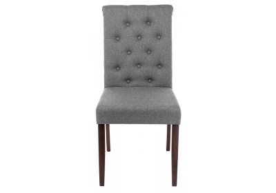 Стул деревянный Amelia dark walnut / fabric grey. Фото №2