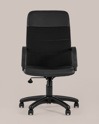 Кресло офисное Чарли экокожа ткань черный. Фото №5