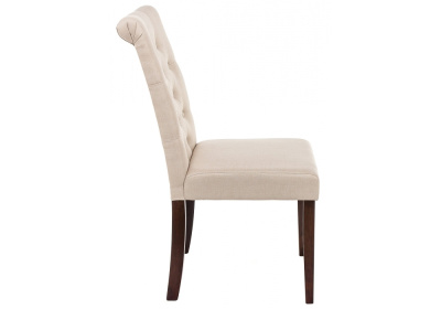 Стул деревянный Amelia dark walnut / fabric cream. Фото
