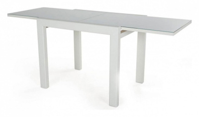 Стол Джокер-Лайт 700*900(1800)*750 (Белый/стекло белое). Фото