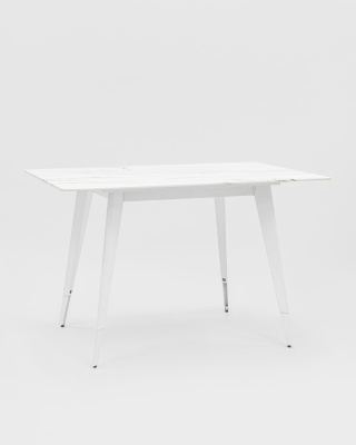 Стол обеденный Ричмонд 120*80 белый стеклянный. Фото