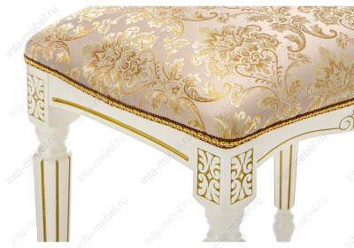 Стул деревянный Беттино патина золото / бежевый. Фото