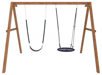 Качели детские Р911-20, коричневый. Фото №4