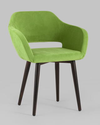 Стул с подлокотниками Саймон велюр травяной. Фото №3