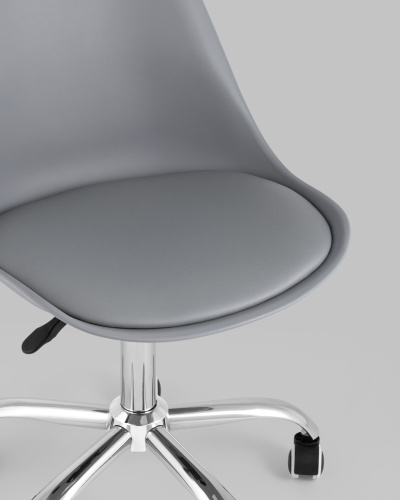 Стул офисный BLOK NEW пластиковый серый. Фото №9