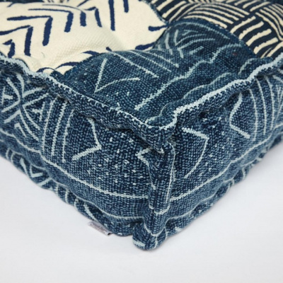 Модуль мягкий Secret De Maison BASCO (mod. MA-110) cotton Kilim, 80х80х20см, синий. Фото №2