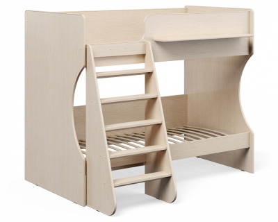 Кровать двухъярусная Р434, древесина коричневая светлая дуб. Фото