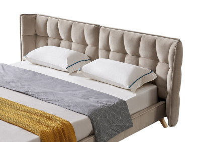 Кровать HUSK 8705 бежевая. Фото №5