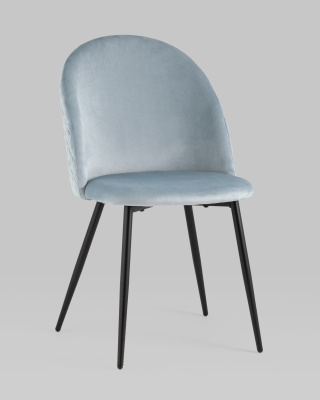 Стул Lilly велюр серо-голубой. Фото №3