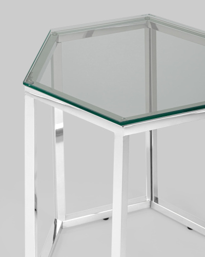 Журнальный стол ГЕКС серебро. Фото №7