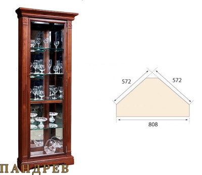 Шкаф с витриной угловой Престиж ГМ 5915Е (-01). Фото