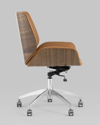 Кресло офисное TopChairs Crown коричневое. Фото №4