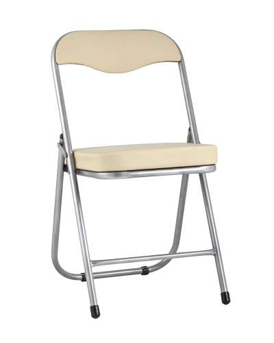 Стул складной ДЖОН металлик, кремовый. Фото №2