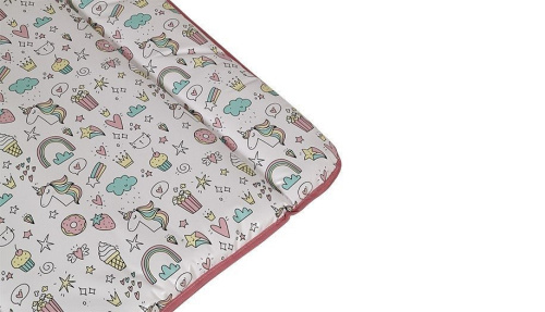 Матрас пеленальный Polini kids Единорог Сладости, розовый. Фото №4