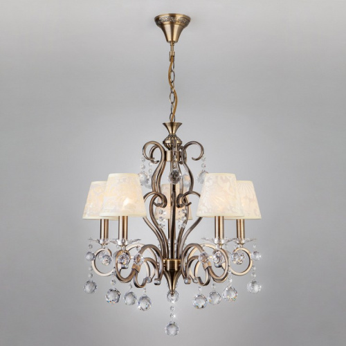 Подвесная люстра Eurosvet Eileen 1448/5 античная бронза Strotskis фото Подвесная люстра Eurosvet Eileen 1448/5 античная бронза Strotskis. Фото №2