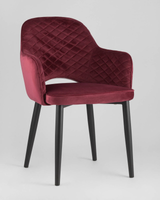 Стул Венера диамант велюр бордовый. Фото №3