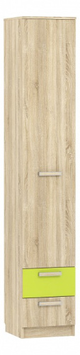 Акварель НМ 013.01-02 М1 Шкаф для белья с ящиками Лайм/Дуб сонома, Дуб Сонома фото Акварель НМ 013.01-02 М1 Шкаф для белья с ящиками Лайм/Дуб сонома, Дуб Сонома. Фото №1